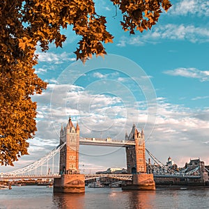 Sunset over London, a view on UK capital