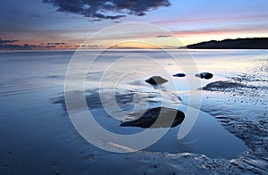 Sunset over Lyme Regis