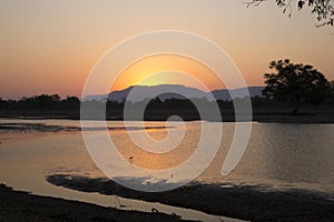 Sunset over Mana Pools