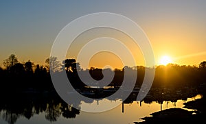 Sunset over the Marina photo