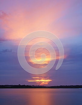 Sunset over Masonboro Inlet Wrightsville Beach NC