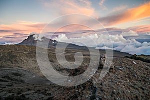 Sunset over Mawenzi Peak, Mount Kilimanjaro, Tanzania, Africa