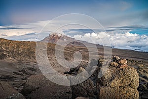 Sunset over Mawenzi Peak, Mount Kilimanjaro, Tanzania, Africa