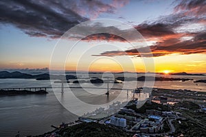 Sunset over Mokpo Bridge