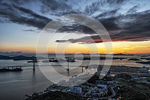 Sunset over Mokpo Bridge