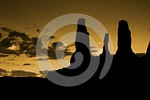 Sunset over Monument Valley