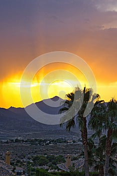 Sunset over the mountains