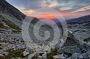 Sunset over the mountains