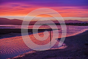 Sunset over the Nesna Lake