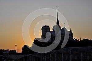 Sunset over Notre Dame