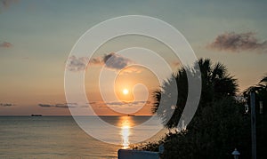 Sunset over the ocean Curacao Views