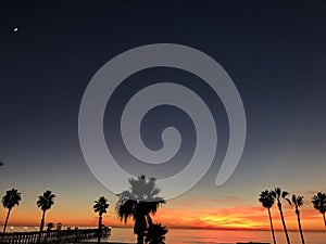 Sunset over Oceanside Pier, California