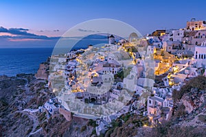 Sunset over Oia, Greece