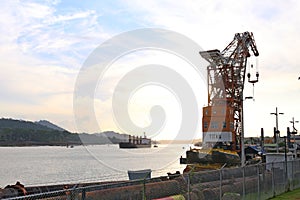 Sunset over the Panama Canal