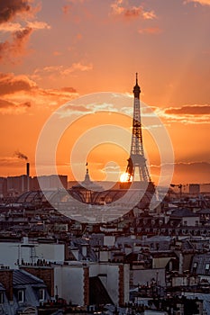 Sunset over Paris