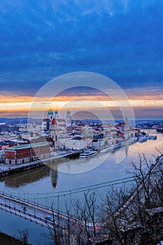 Sunset over Passau