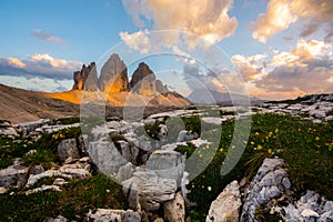 Sunset over the peaks photo