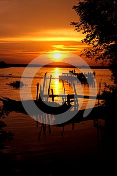 Sunset over Perak River