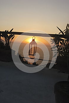 Sunset over the Pontine islands