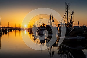 Sunset over Port Gardner Everett Washington