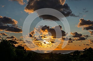 Sunset over Portquin Bay