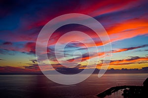 Sunset over the Puerto Mogan photo