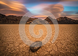 Sunset over The Racetrack Playa in Death Valley National Park