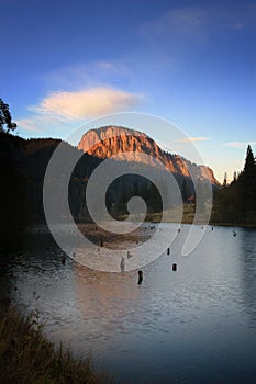 Sunset over Red Lake