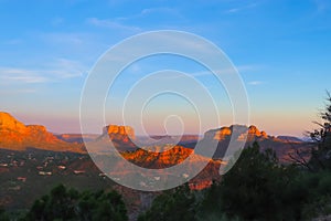 Sunset over the red rocks of Sedona, Arizona, USA