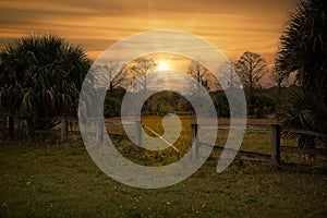 Sunset Over Remote Florida Landscape