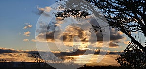 Sunset over the river dee