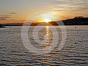 Sunset over the River Teign, Devon