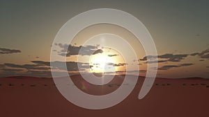 sunset over Sahara, time lapse 4k