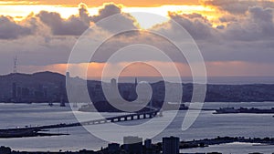 Sunset over San Francisco via Berkeley Hills photo