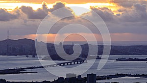 Sunset over San Francisco via Berkeley Hills