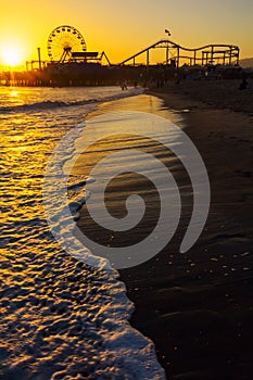 Sunset over Santa Monica Pier