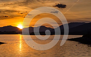 Sunset Over Scottish Loch