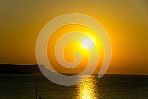 Sunset over sea , Cyprus, Ayia Napa