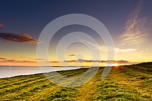 Sunset over sea, Old Head, Kinsale , Ireland