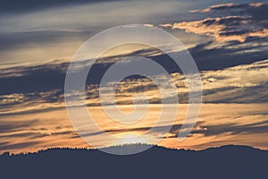 Sunset over the Seattle Waterfront