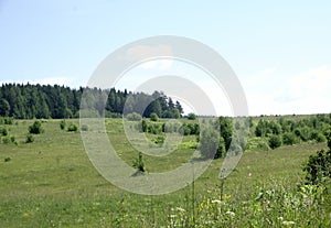 Sunset over spring landscape beautiful