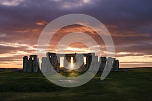 Sunset over Stonehenge