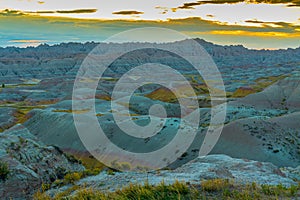 Sunset Over The Striped Hills of Conata Basin