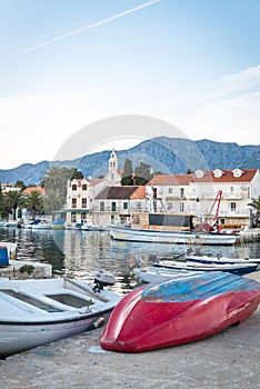 Sunset over Sucuraj on Hvar island, Croatia