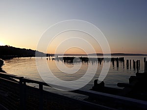 Sunset over Tacoma Waterfront