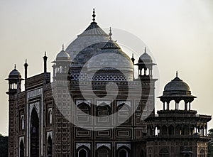 Sunset over Taj Mahal Mosque - Agra, Uttar Pradesh, India