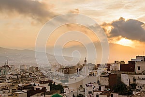 Sunset over Tetouan, Morocco