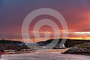 Sunset over Trearddur Bay