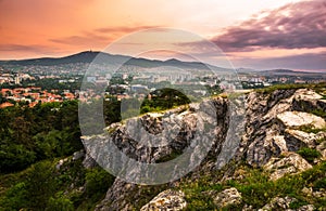 Sunset over a Village