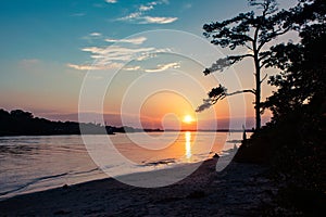 Sunset Over the Water at First Landing State Park